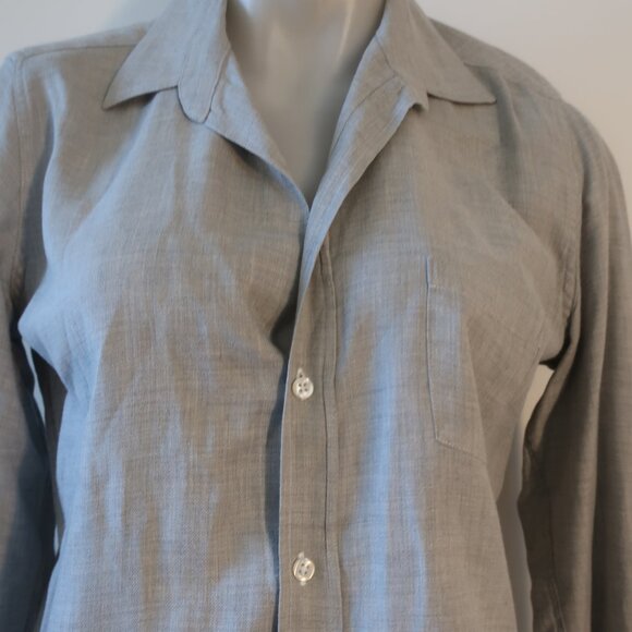 Womens Frank & Eileen Gray Barry Style Button Shirt Top S - Picture 3 of 9